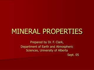 MINERAL PROPERTIES