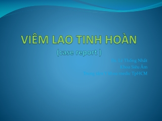 VIÊM LAO TINH HOÀN (case report )