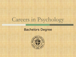 Careers in Psychology