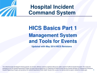 Hospital Incident  Command System