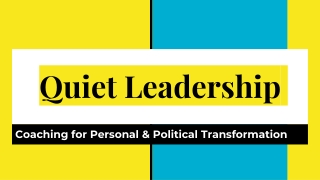 Quiet Leadership