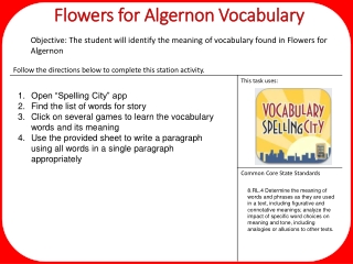 Flowers for Algernon Vocabulary