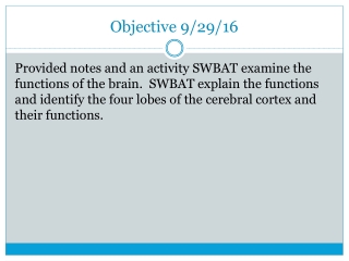 Objective 9/29/16