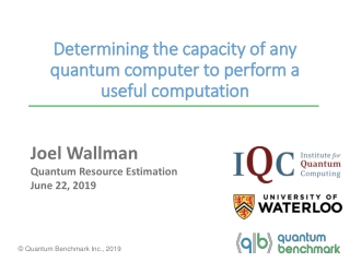 Determining the capacity of any quantum computer to perform a useful computation