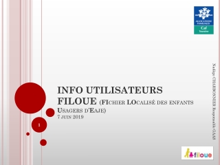 INFO UTILISATEURS FILOUE  ( FI chier LO calisé  des enfants  U sagers d’ E aje ) 7 juin 2019