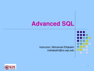 Advanced SQL