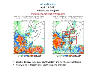 Africa Briefing April 19, 2011 Miliaritiana Robjhon miliaritiana.robjhon@noaa