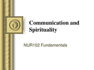 Communication and Spirituality