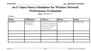 ns-3: Open Source Simulator for Wireless Network Performance Evaluation