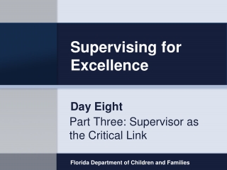 Supervising for Excellence