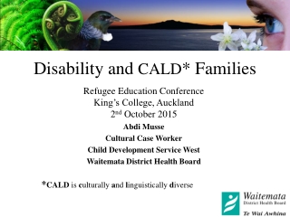 Disability and  CALD * Families