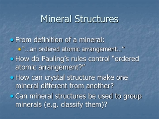 Mineral Structures