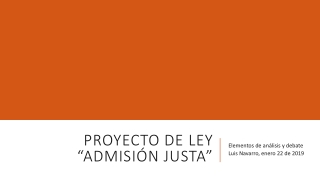 Proyecto de ley “Admisión justa”