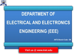 DEPARTMENT OF  ELECTRICAL AND ELECTRONICS  ENGINEERING (EEE) AKTU Branch Code - EN