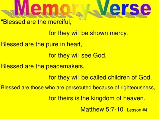 Memory Verse