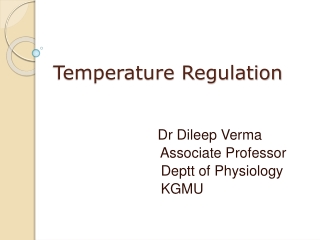 Temperature Regulation