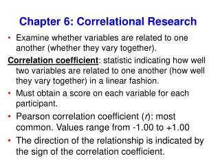 Chapter 6: Correlational Research