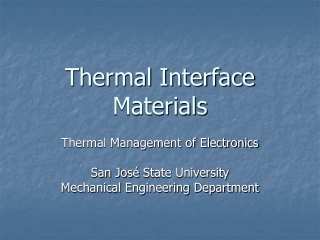 Thermal Interface Materials