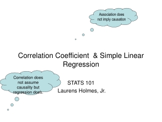 Correlation Coefficient  &amp; Simple Linear  Regression