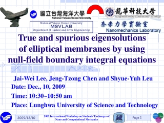 Date: Dec., 10, 2009 Time: 10:30~10:50 am Place:  Lunghwa University of Science and Technology