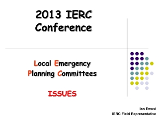 2013 IERC Conference