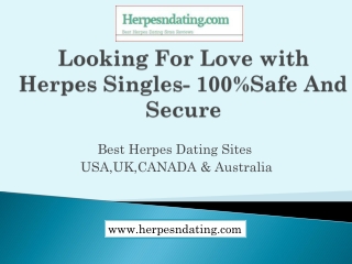 Looking for Love With Herpes Single- 100% Safe and Secure