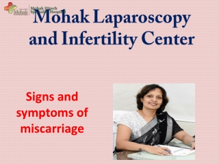 Signs and symptoms of miscarriage