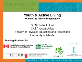 Youth &amp; Active Living  Health Kids Alberta Presentation