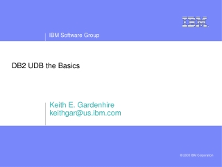 DB2 UDB the Basics