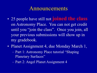 Announcements