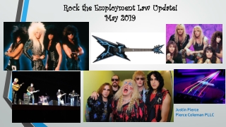 Rock the Employment Law Update! May 2019