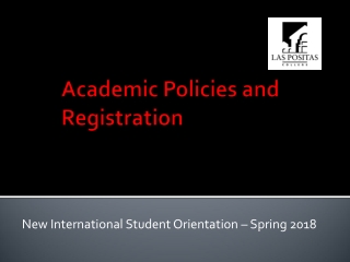 Academic Policies and Registration