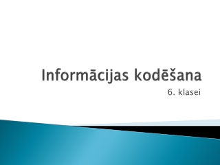 Informācijas kodēšana