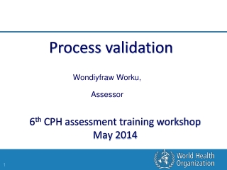 6 th  CPH assessment training workshop May 2014