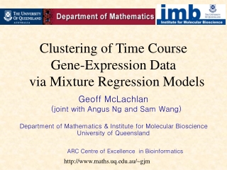 Clustering of Time Course  Gene-Expression Data   via Mixture Regression Models