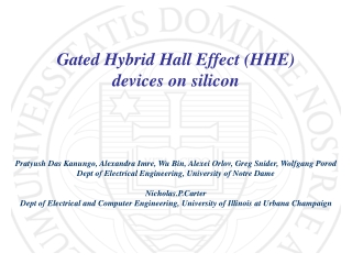 Gated Hybrid Hall Effect (HHE) devices on silicon