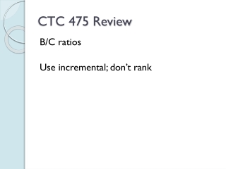 CTC 475 Review