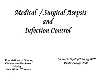 Medical  / Surgical Asepsis                   and        Infection Control