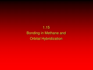 1.15 Bonding in Methane and Orbital Hybridization