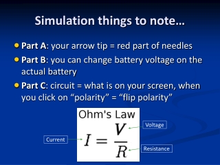 Simulation things to note…