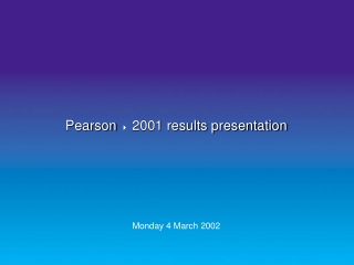 Pearson 4 2001  results presentation