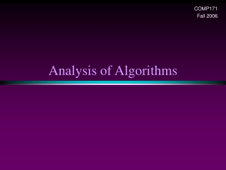 Analysis of Algorithms