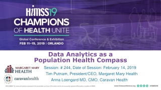Data Analytics as a  Population Health Compass