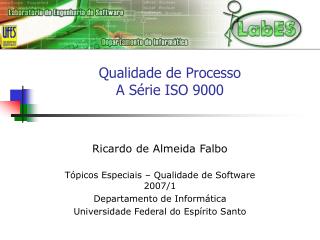 Qualidade de Processo A Série ISO 9000