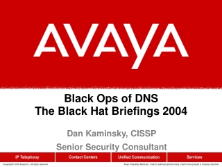 Black Ops of DNS The Black Hat Briefings 2004