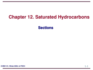 Chapter 12. Saturated Hydrocarbons