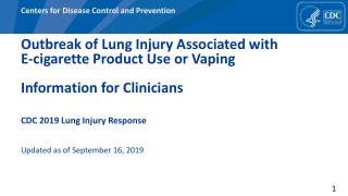 CDC 2019 Lung Injury Response