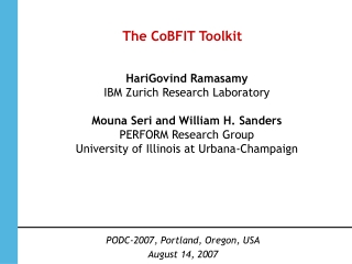 The CoBFIT Toolkit