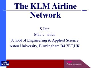The KLM Airline Network