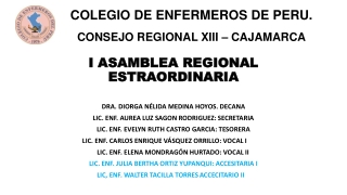 I ASAMBLEA REGIONAL ESTRAORDINARIA